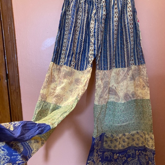 Bell Bottom Patchwork Pants NWOT - Picture 4 of 6